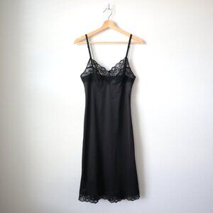 Vintage 70s JCPenney Union Made Lace Slip Dress | S